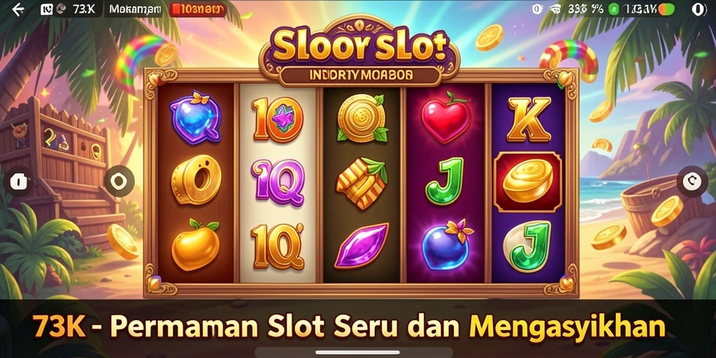 Screenshot permainan Slot 73K dengan grafis menarik.
