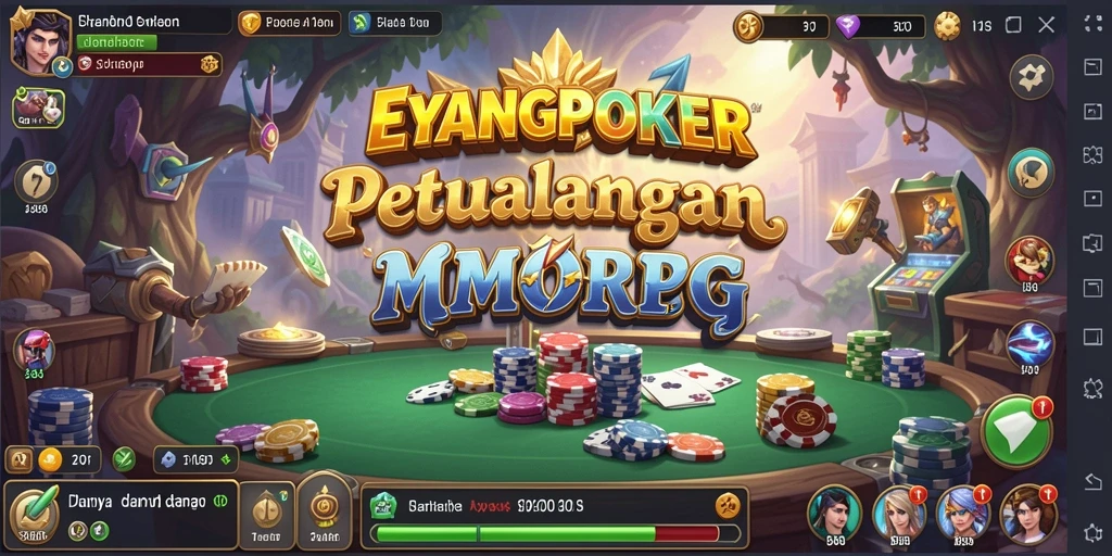 Tampilan gameplay seru di EYANGPOKER dengan aksi pertarungan dan eksplorasi dunia.