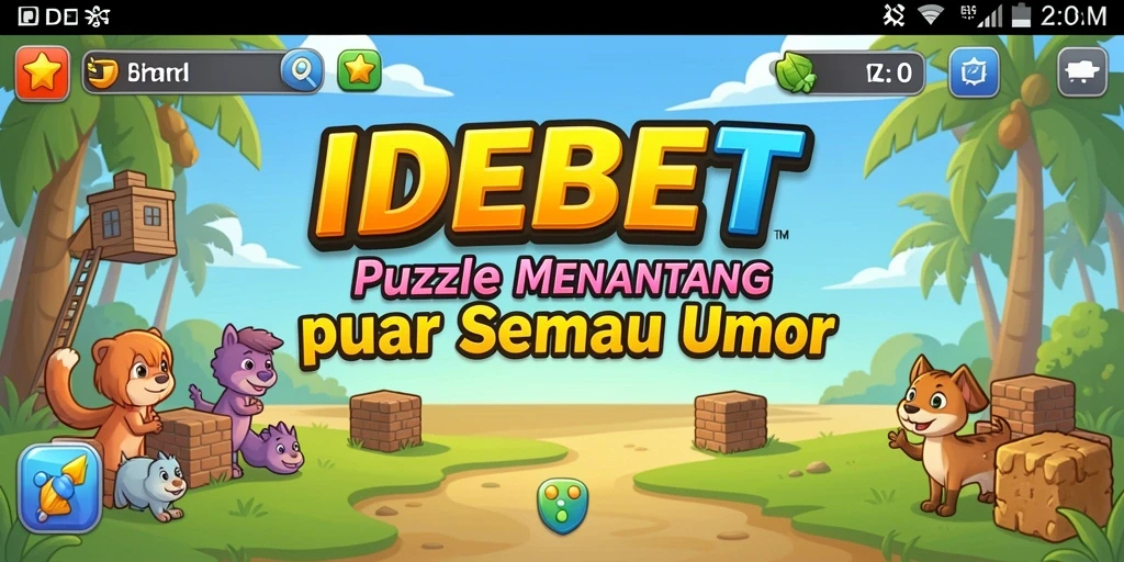 Screenshot gameplay IDEBET menunjukkan tantangan Puzzle yang mendebarkan.