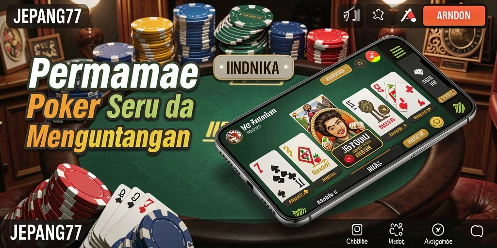 Gameplay Poker seru di aplikasi JEPANG77.