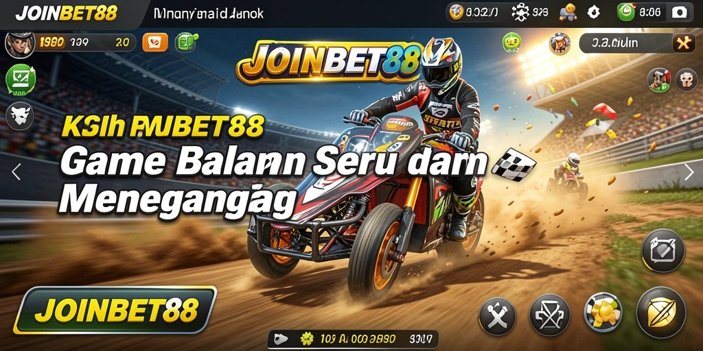 Screenshot gameplay seru dari JOINBET88 yang menunjukkan aksi balapan.