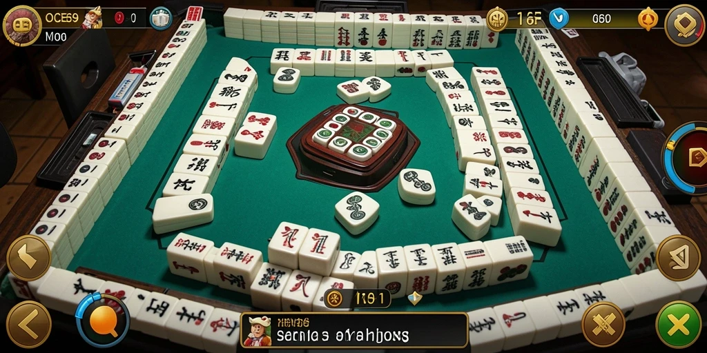 Tampilan menarik dari gameplay OCE69 yang penuh tantangan Mahjong.