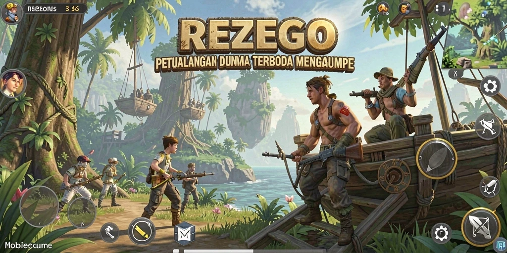 Tangkapan layar gameplay seru REZEGO di dunia yang luas.