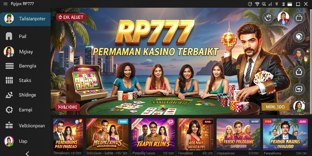 Tampilan screenshot RP777 menampilkan gameplay Kasino yang menarik dan dinamis.