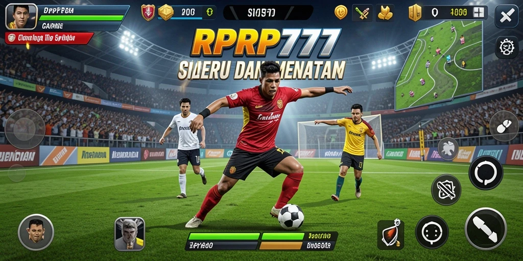 Screenshot utama RPRP777 menampilkan aksi pertandingan yang seru.
