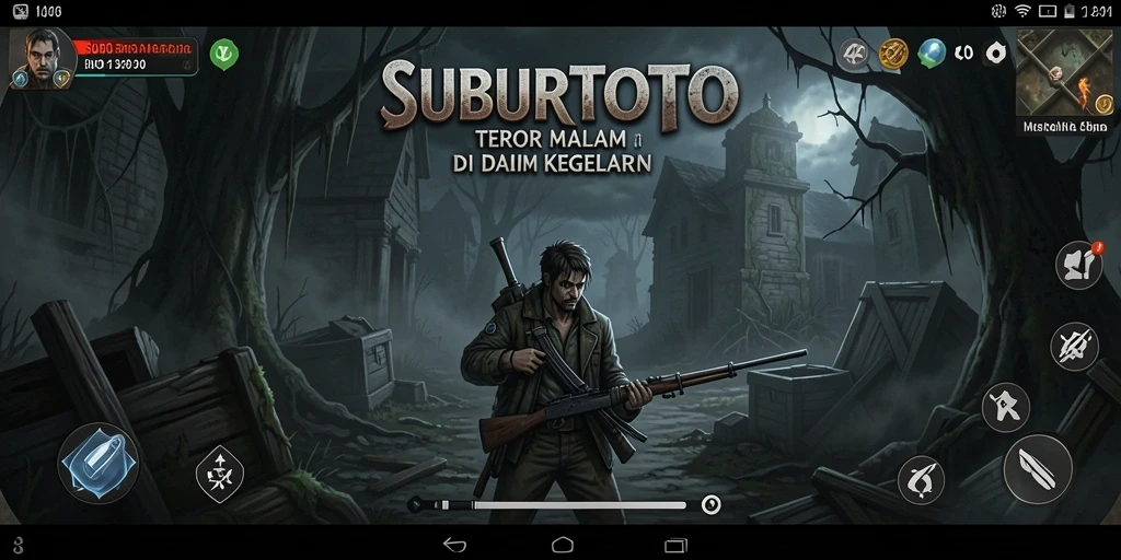 Tampilan menegangkan gameplay SUBURTOTO saat menjalani petualangan horror.