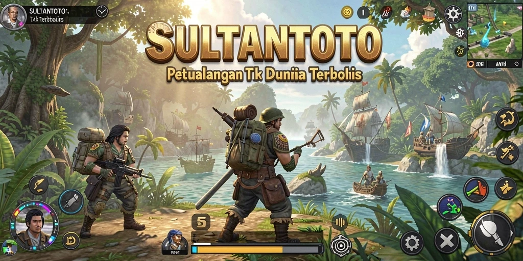 Tangkapan layar gameplay SULTANTOTO di dunia terbuka yang luas dan menakjubkan.