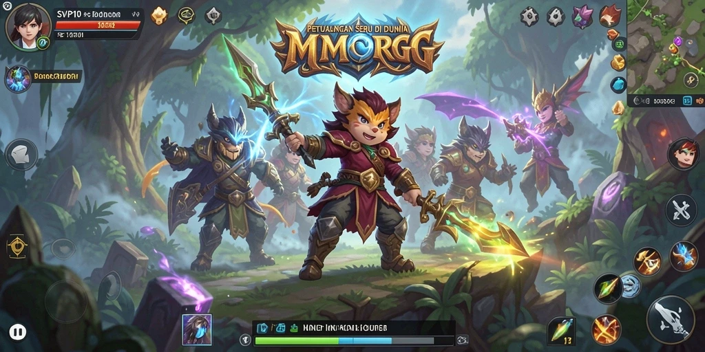 Screenshot gameplay SVIP10 yang menunjukkan aksi seru di dunia MMORPG.