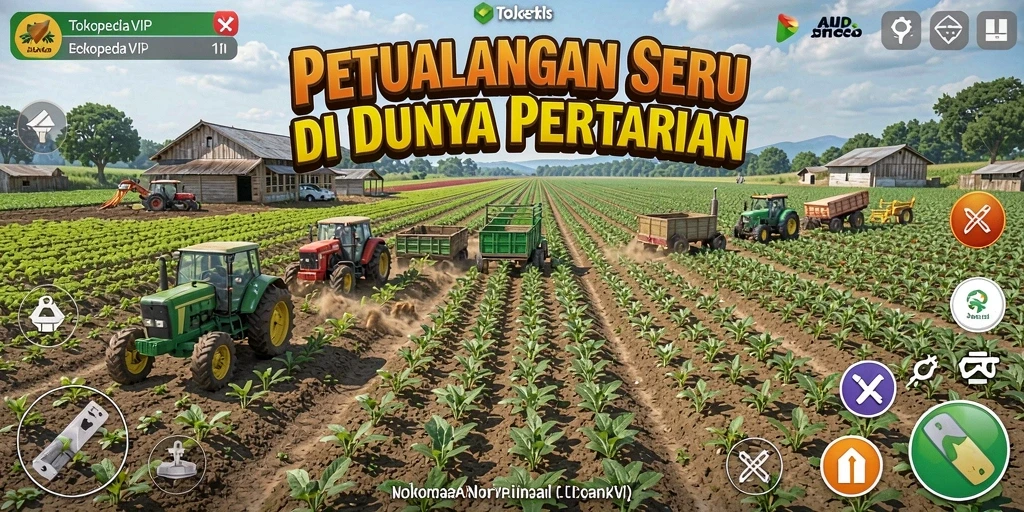 Tangkapan layar menunjukkan aktivitas seru bertani di TOKOPEDIAVIP.