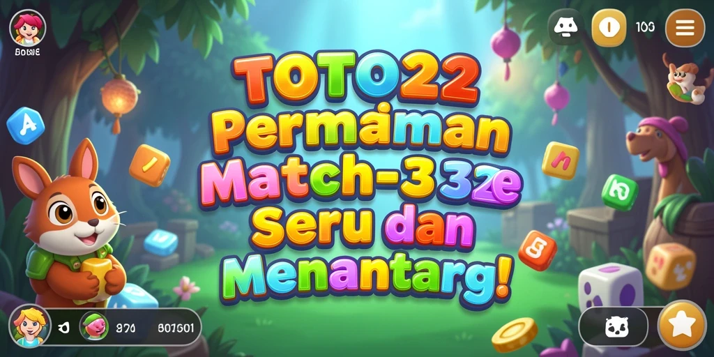 Tampilan gameplay TOTO22 dengan fitur Match-3 yang menarik.