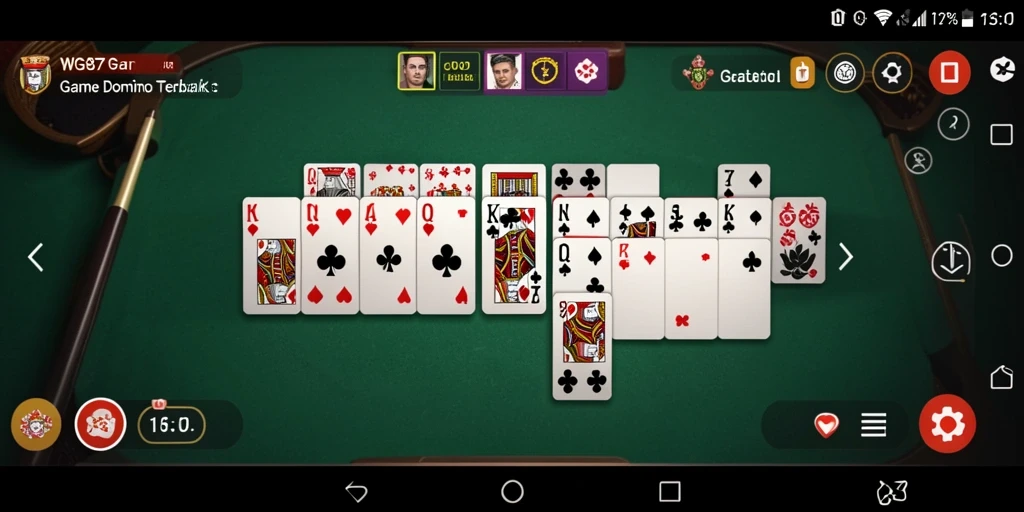 Tampilan gameplay seru dalam WG87 yang penuh strategi Domino.